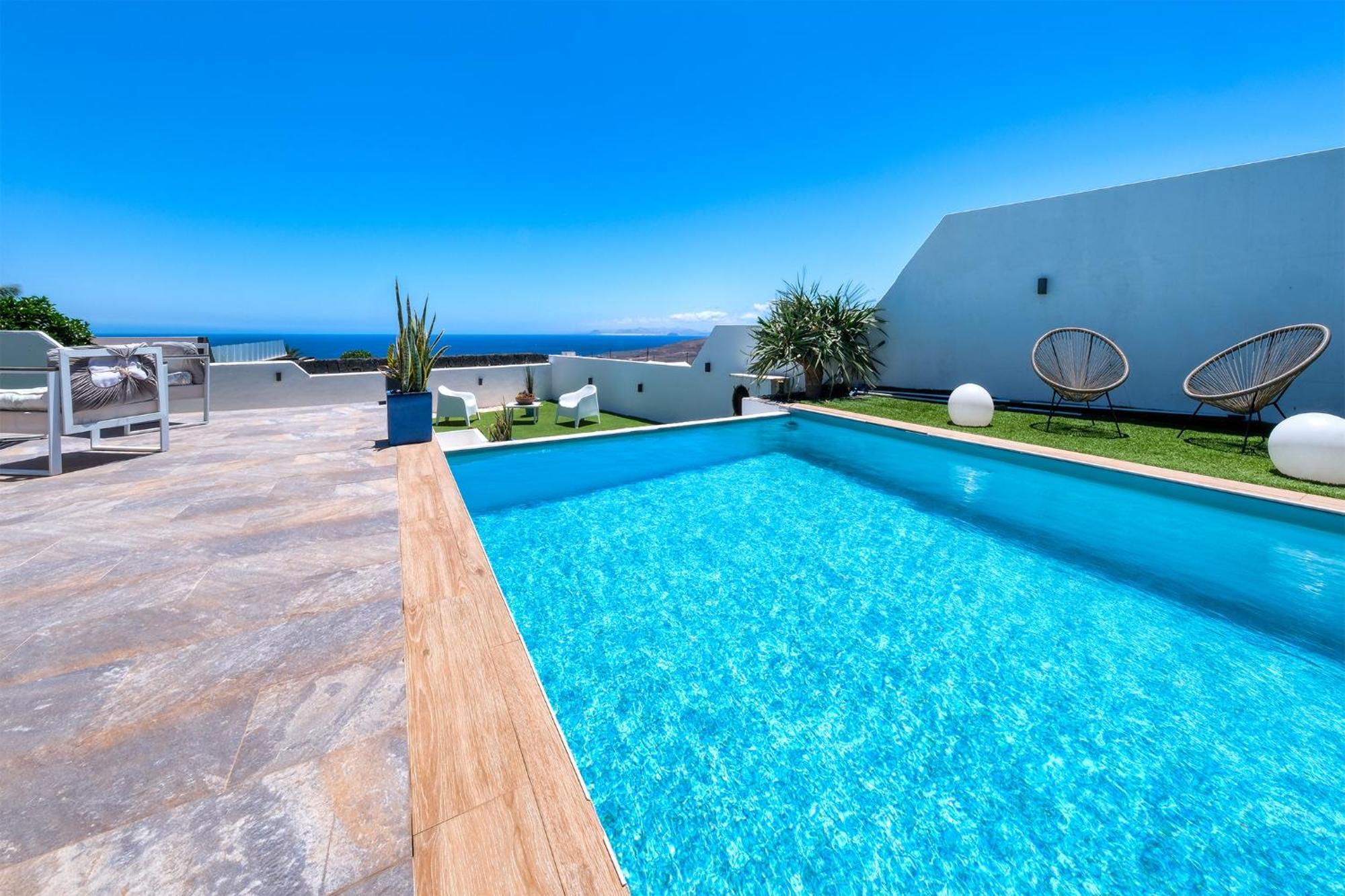 Villa Macher Piscina Y Bar Piscina Tías Exteriör bild
