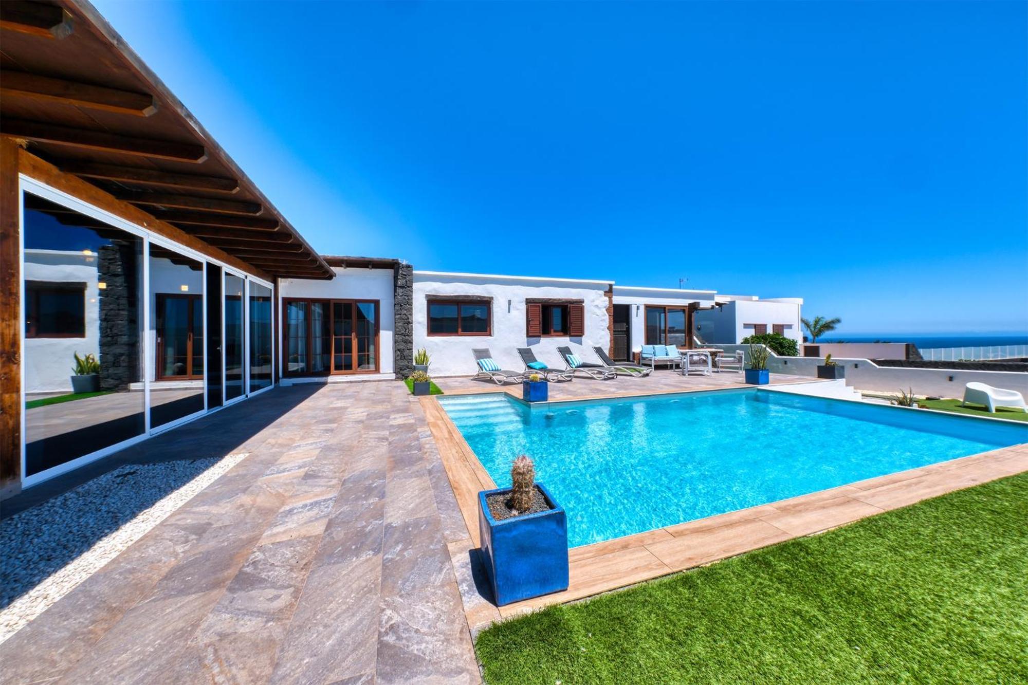 Villa Macher Piscina Y Bar Piscina Tías Exteriör bild